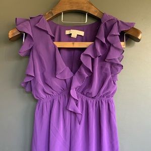 Purple ruffle dress/top